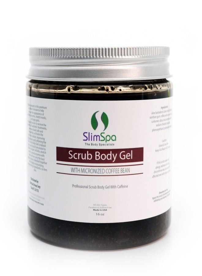 slimspa Scrub Body Gel with Micronized Coffee Bean 8 oz – Exfoliating and Firming Body Scrub for Smooth, Radiant Skin – Spa Formula with Natural Coffee Extracts to Polish and Revitalize - Image 1